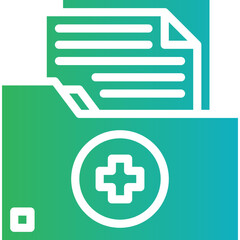 Fototapeta premium Medical Records icon single vector illustration