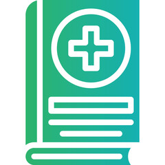 Obraz premium Medical Book icon single vector illustration