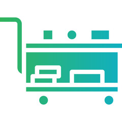 Medical Cart icon single vector illustration