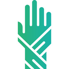 Bandaged Hand icon single vector illustration