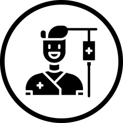 Male Patient icon single vector illustration