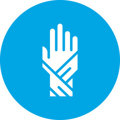 Bandaged Hand icon single vector illustration