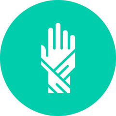 Bandaged Hand icon single vector illustration