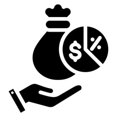 Capital Gain Glyph Icon