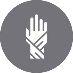 Bandaged Hand icon single vector illustration