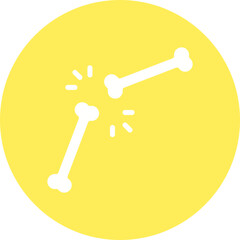 Bone icon single vector illustration