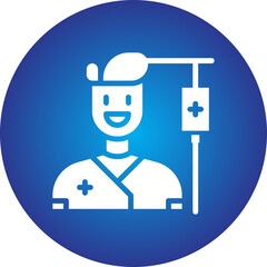 Male Patient icon single vector illustration
