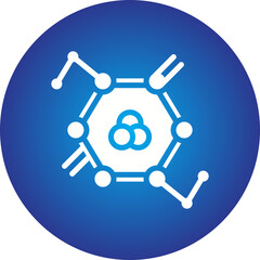 Molecules icon single vector illustration