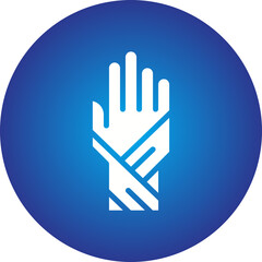 Bandaged Hand icon single vector illustration