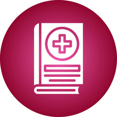 Obraz premium Medical Book icon single vector illustration