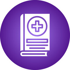 Obraz premium Medical Book icon single vector illustration
