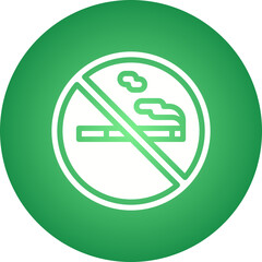 No Smoking Sign icon single vector illustration