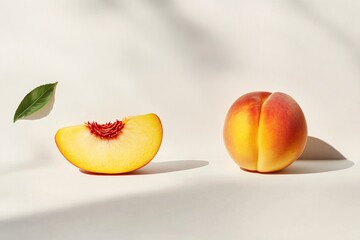 peach on a plate