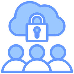 Public Cloud Blue Icon
