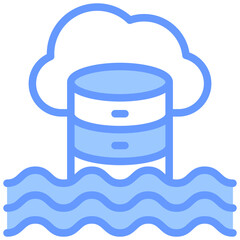 Data Lake Blue Icon