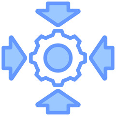 Auto Scaling Blue Icon