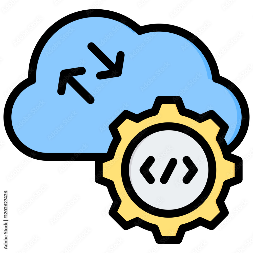 Poster Api Outline Color Icon