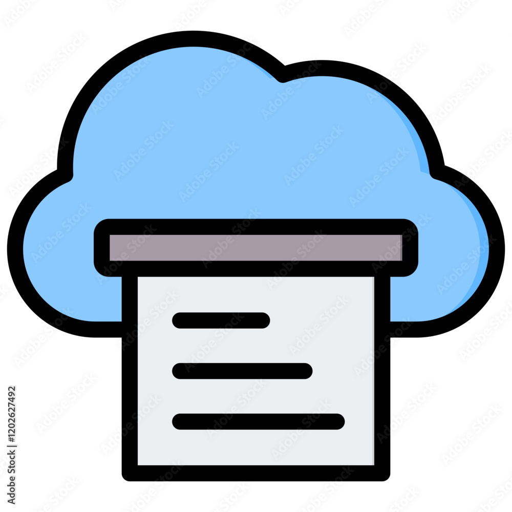 Poster containerization outline color icon