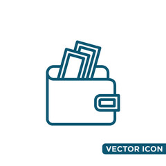 Minimalist Wallet Icon Design Template