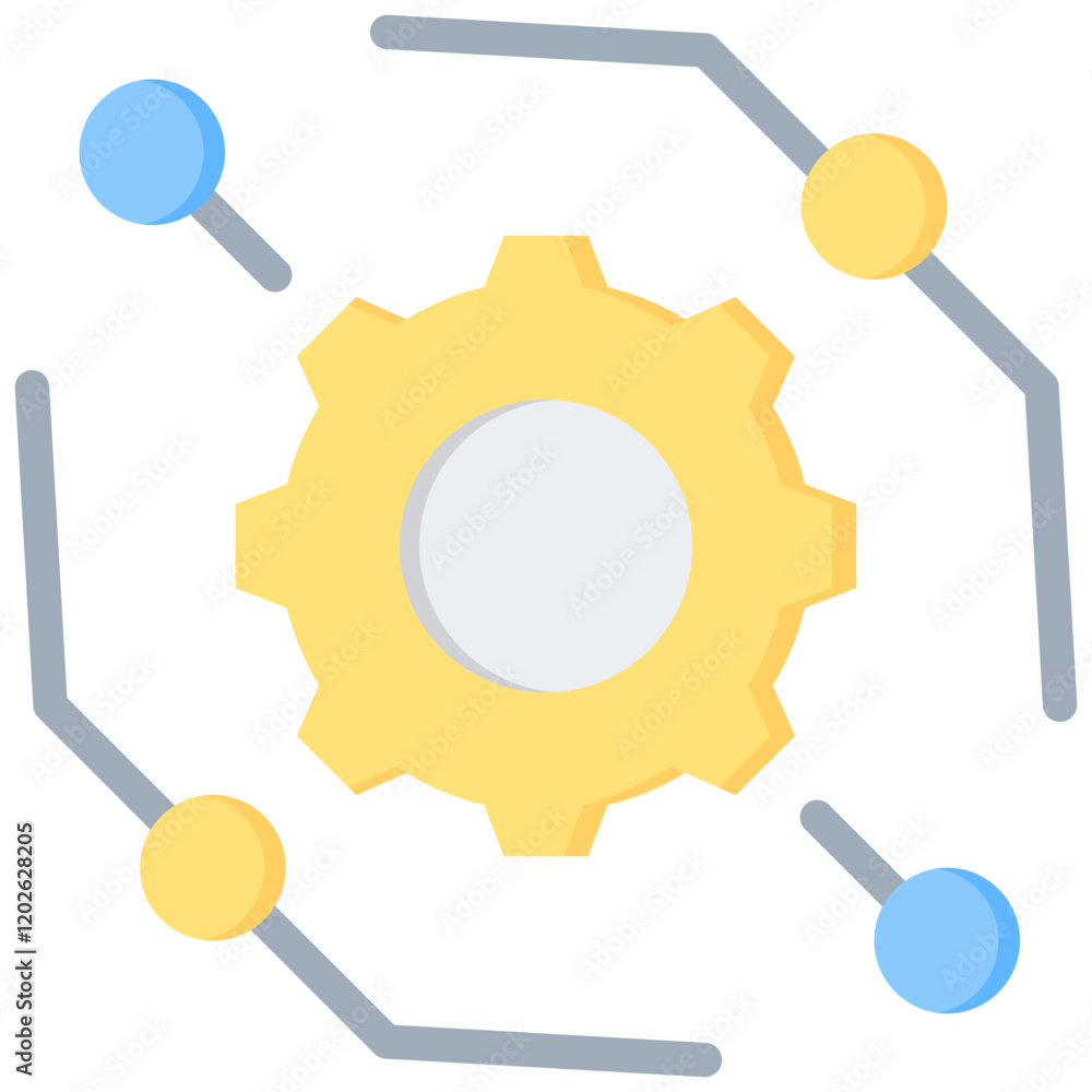 Poster event driven architecture flat icon