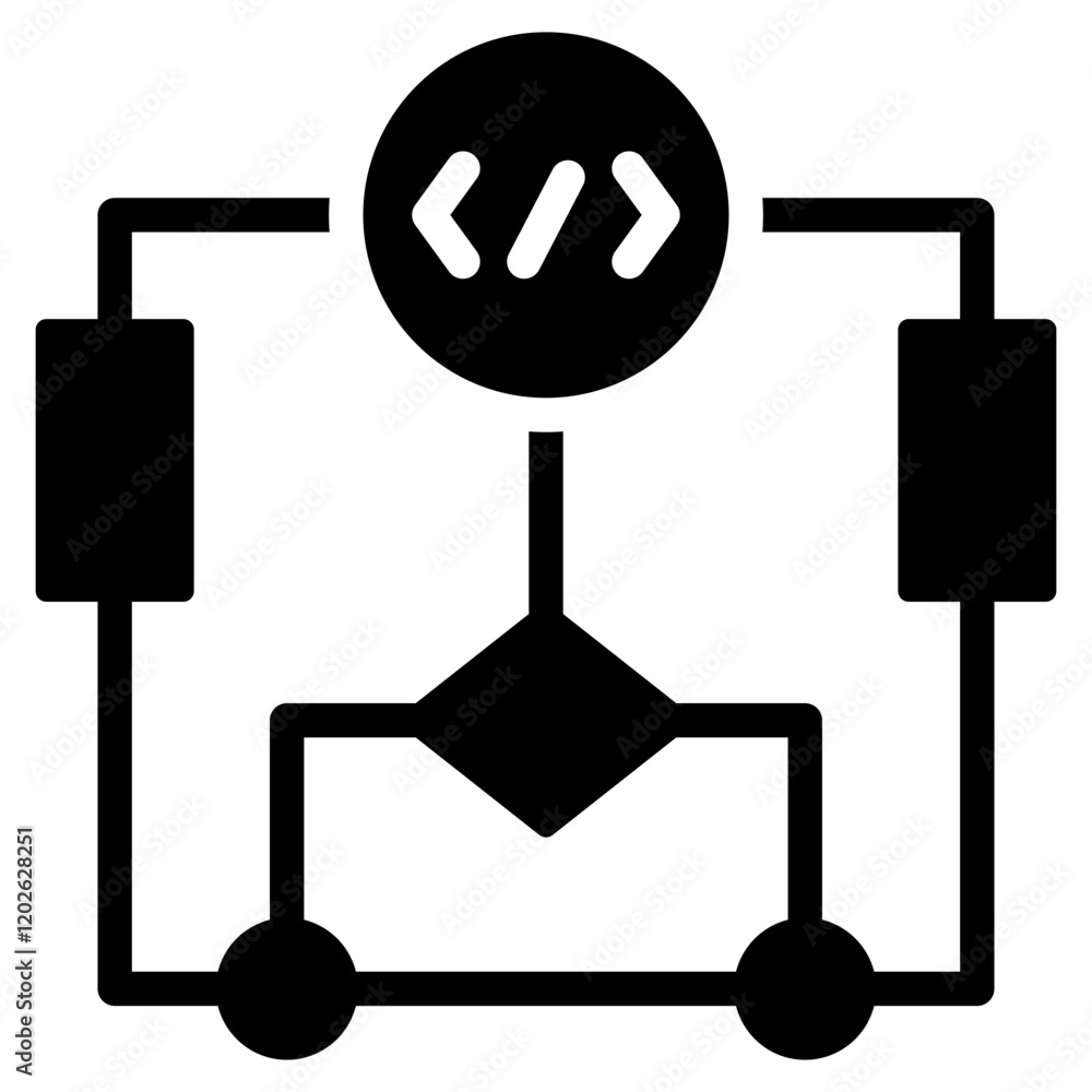 Poster Algorithm Glyph Icon