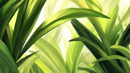 Obraz premium A green plant with numerous leaves in the foreground on a white background