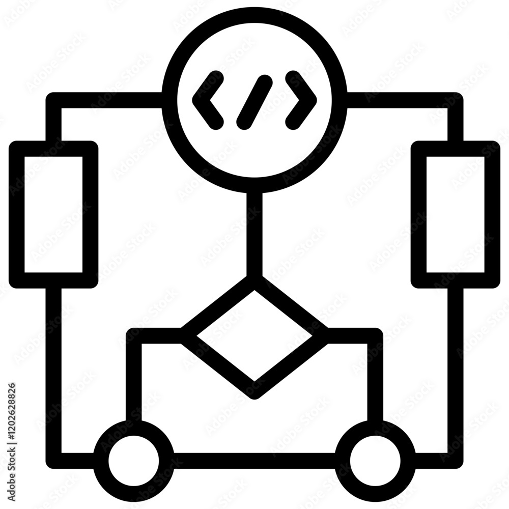 Poster Algorithm Outline Icon