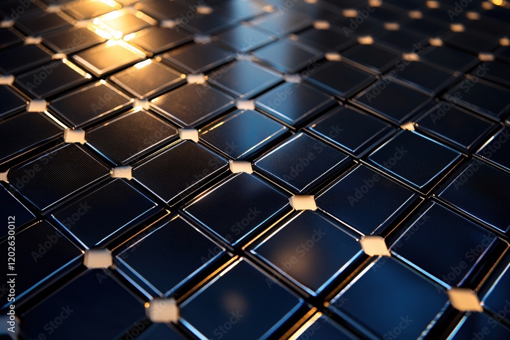 Aufkleber dark modern grid pattern abstract technology background