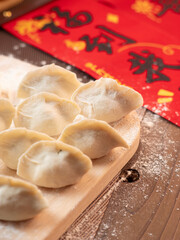 Making dumplings for Chinese New Year