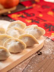 Making dumplings for Chinese New Year