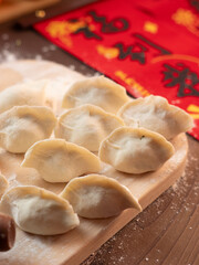 Making dumplings for Chinese New Year