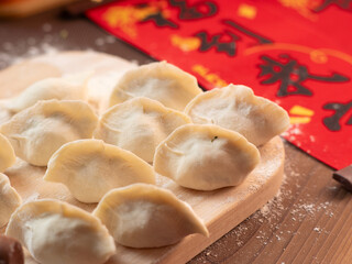 Making dumplings for Chinese New Year
