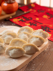 Making dumplings for Chinese New Year