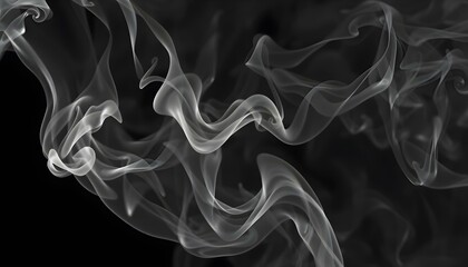 Obraz premium Abstract Grey Smoke Swirls Dark Background Design Fog Art Fume Haze 