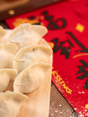 Making dumplings for Chinese New Year