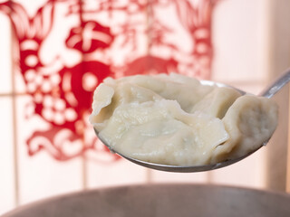 Making dumplings for Chinese New Year