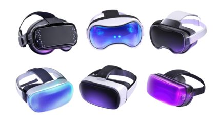 Modern Futuristic VR Glasses Collection Generative AI