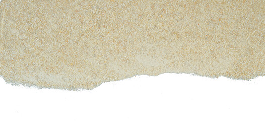 Beach sand border for element isolated