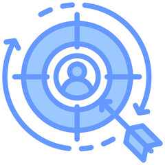 Retargeting Blue Icon