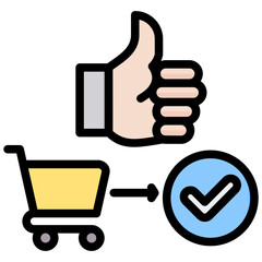 Customer Journey Outline Color Icon