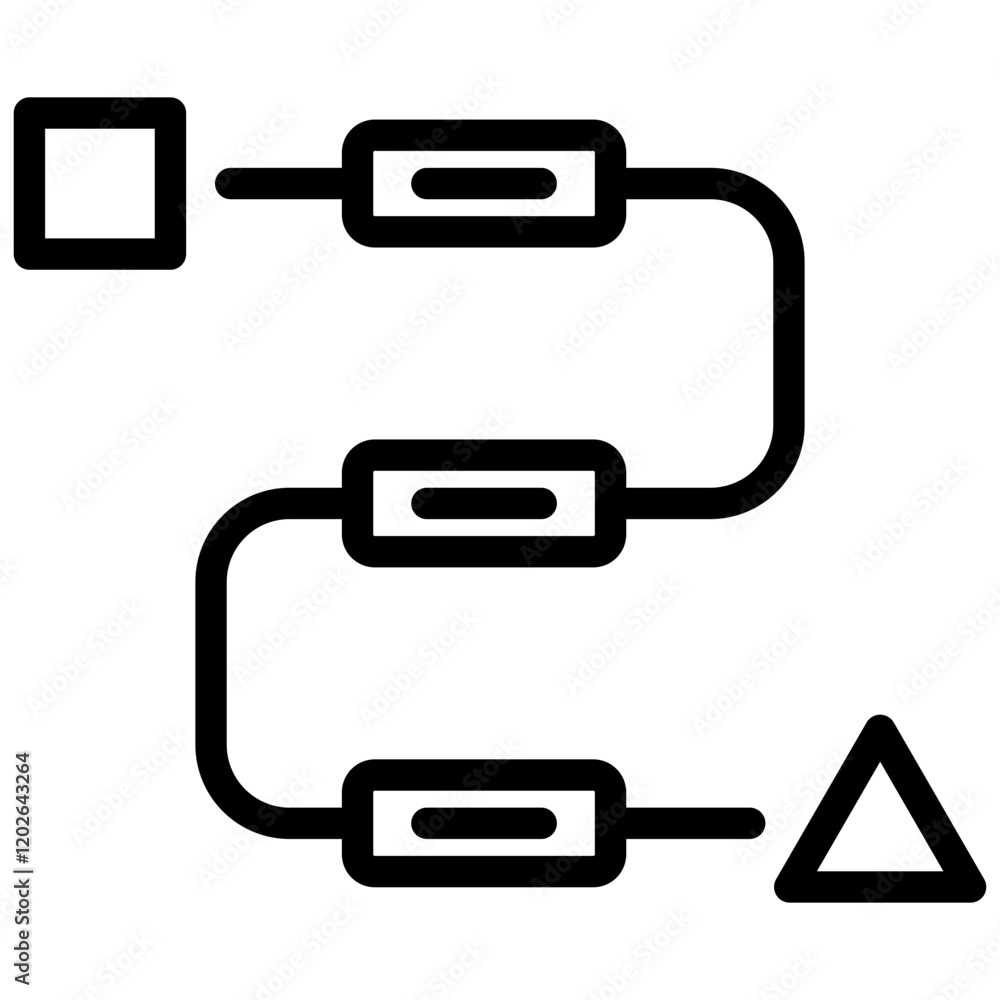 Poster pipeline outline icon