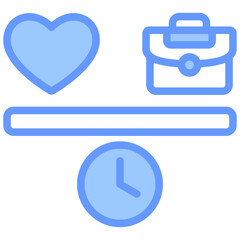 Work Life Balance Blue Icon