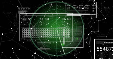 Image of digital data processing over scope scanning