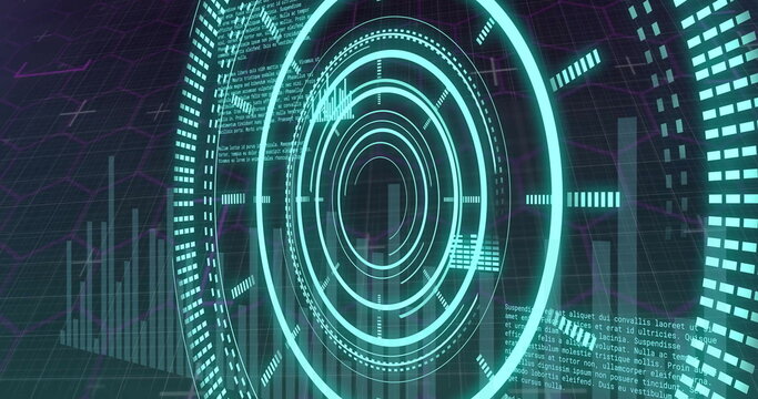 Image of digital data processing over scope scanning - Powered by Adobe