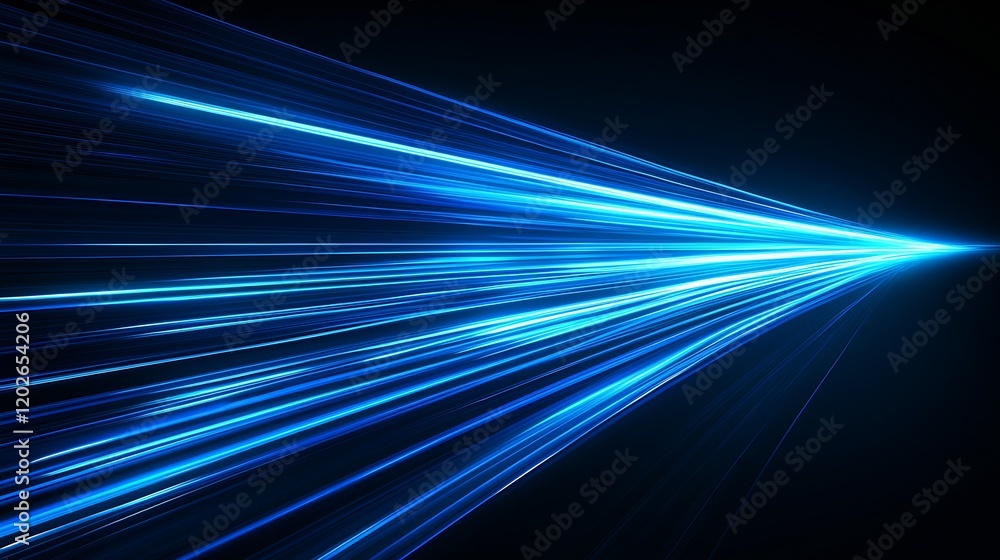 Leinwandbilder glowing blue light rays against dark background capturing the essence of speed and innovation : gene
