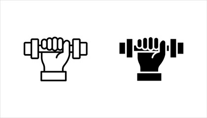 gym icons set, health signs and symbols, on white background.