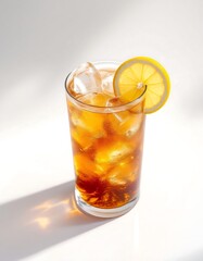 Refreshing Iced Tea with Lemon - Summer Drink Photography