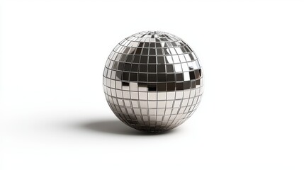 Fototapeta premium A shiny disco ball reflecting light, creating a fun and festive atmosphere, perfect for parties and celebrations.