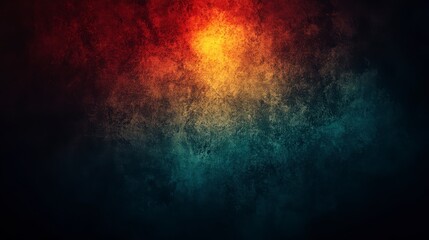 Abstract Grunge Texture Background Dark Teal Red and Orange Hues