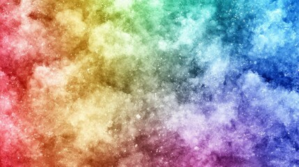 Fototapeta premium Vibrant Rainbow Galaxy Nebula Background Cosmic Watercolor Texture Colorful Space Art